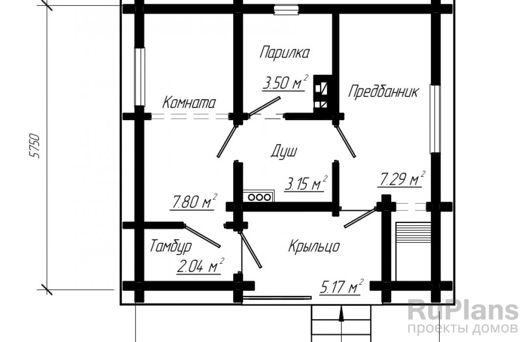 Проекты дачных домов 6 на 6 - Дачные дома 6х6 м в Когалыме